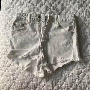 Zara White Jean Shorts